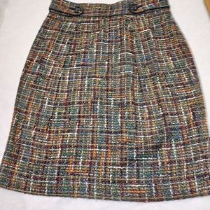 Vintage Anne Klein Lined Multi Skirt